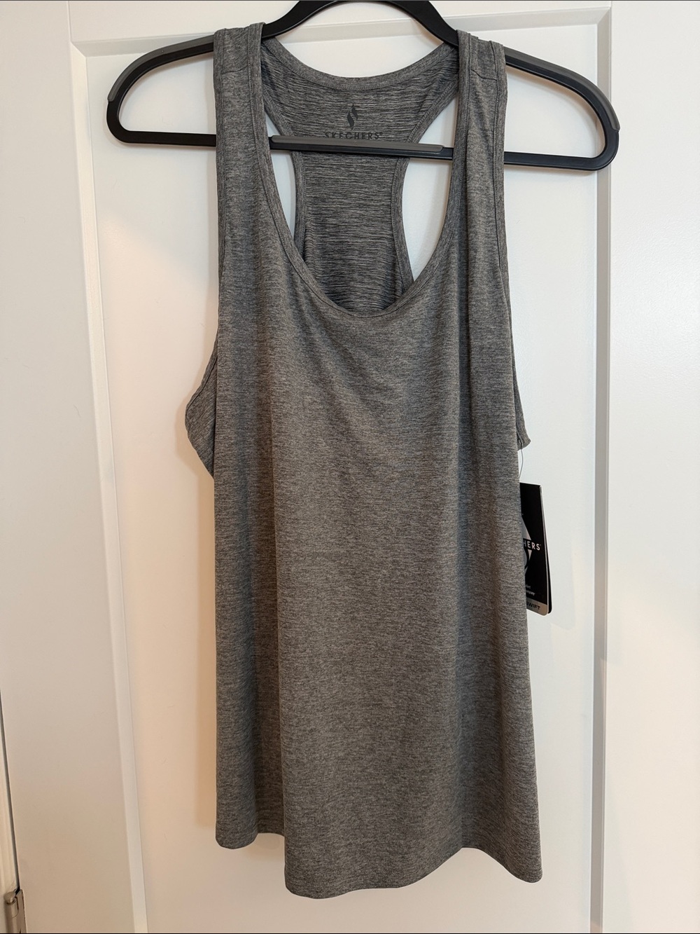 Skechers Heather Gray Racerback Performance Tank